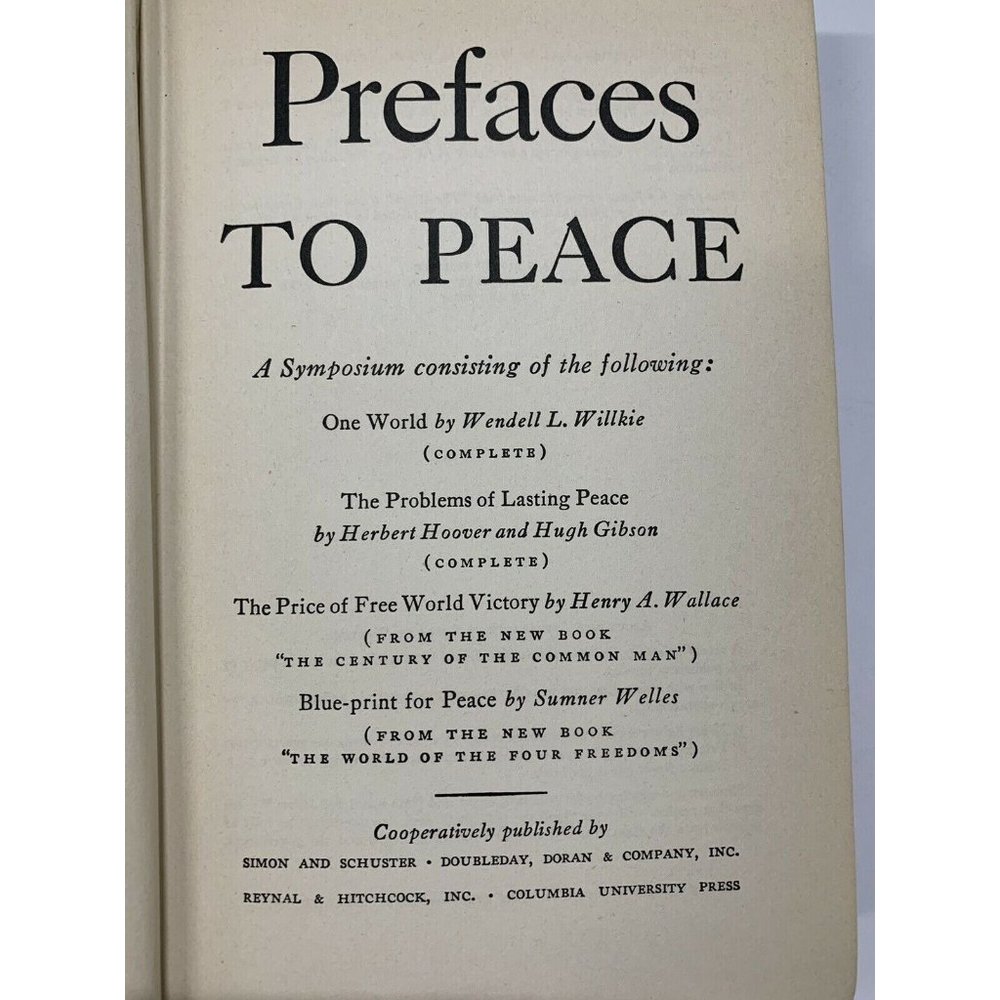 Prefaces to Peace, a symposium consisting of the following, see details. - Picture 1 of 5